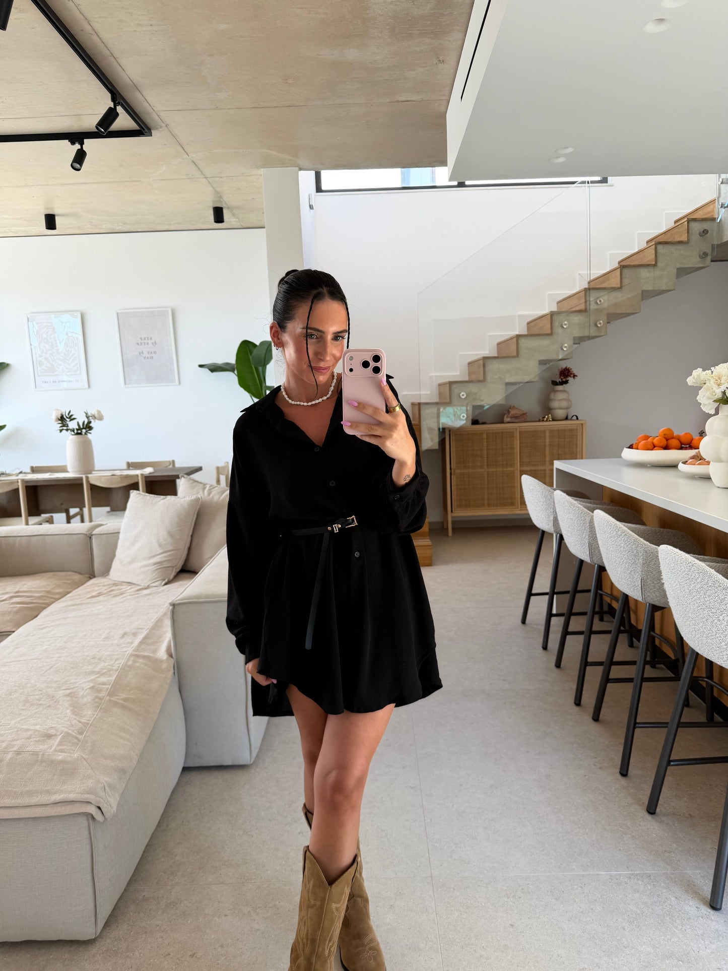 Long Bluse – Schwarz