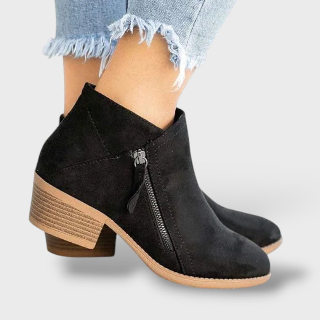 Botas de Cuero Ortopédicas Mujer, botas de moda, vista lateral | Moda Acosta