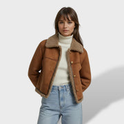 Lucía | Chaqueta lana mujer, abrigo de invierno, vista frontal | Moda Acosta