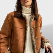 Lucía | Chaqueta lana mujer, abrigo de invierno, vista lateral | Moda Acosta