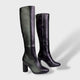 Botas Altas Mujer Tacón Ancho Elegantes