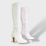 Botas Altas Mujer Tacón Ancho Elegantes, Tacones, vista lateral | Moda Acosta