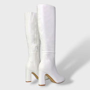 Botas Altas Mujer Tacón Ancho Elegantes, Tacones, combinación de outfit | Moda Acosta
