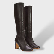 Botas Altas Mujer Tacón Ancho Elegantes, Tacones, vista trasera | Moda Acosta