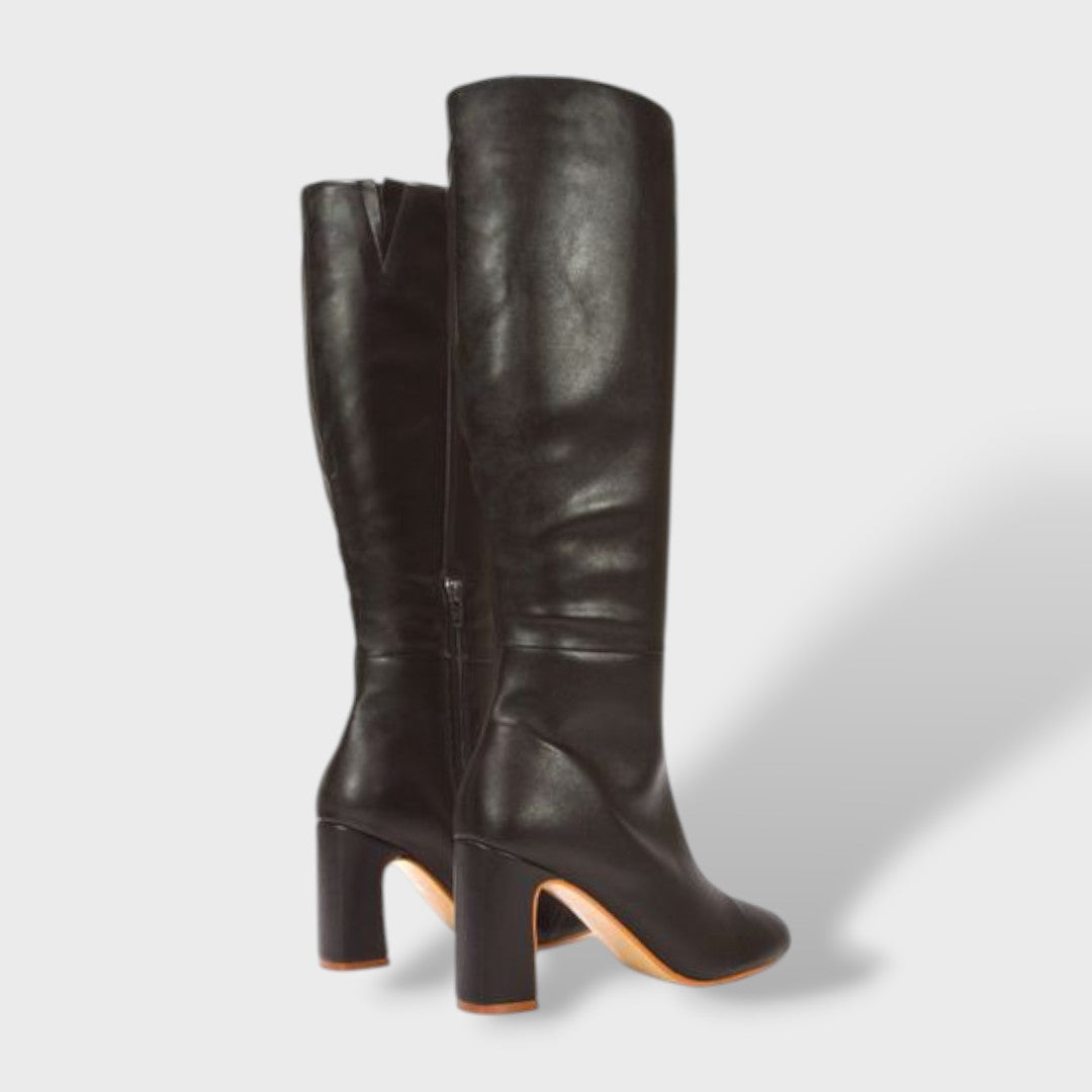 Botas Altas Mujer Tacón Ancho Elegantes, Tacones, vista frontal | Moda Acosta