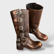 Botas Vintage de Cuero Mujer, botas de moda, vista frontal | Moda Acosta