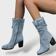 Botas Cowboy Mujer Tacón Alto Denim, Tacones, vista frontal | Moda Acosta