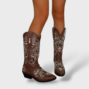 Botas Cowboy Mujer Bordadas Punta Fina, botas de moda, vista frontal | Moda Acosta