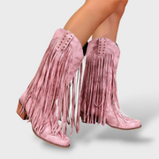 Botas Cowboy Mujer Vintage con Flecos, botas de moda, estilo puesto | Moda Acosta