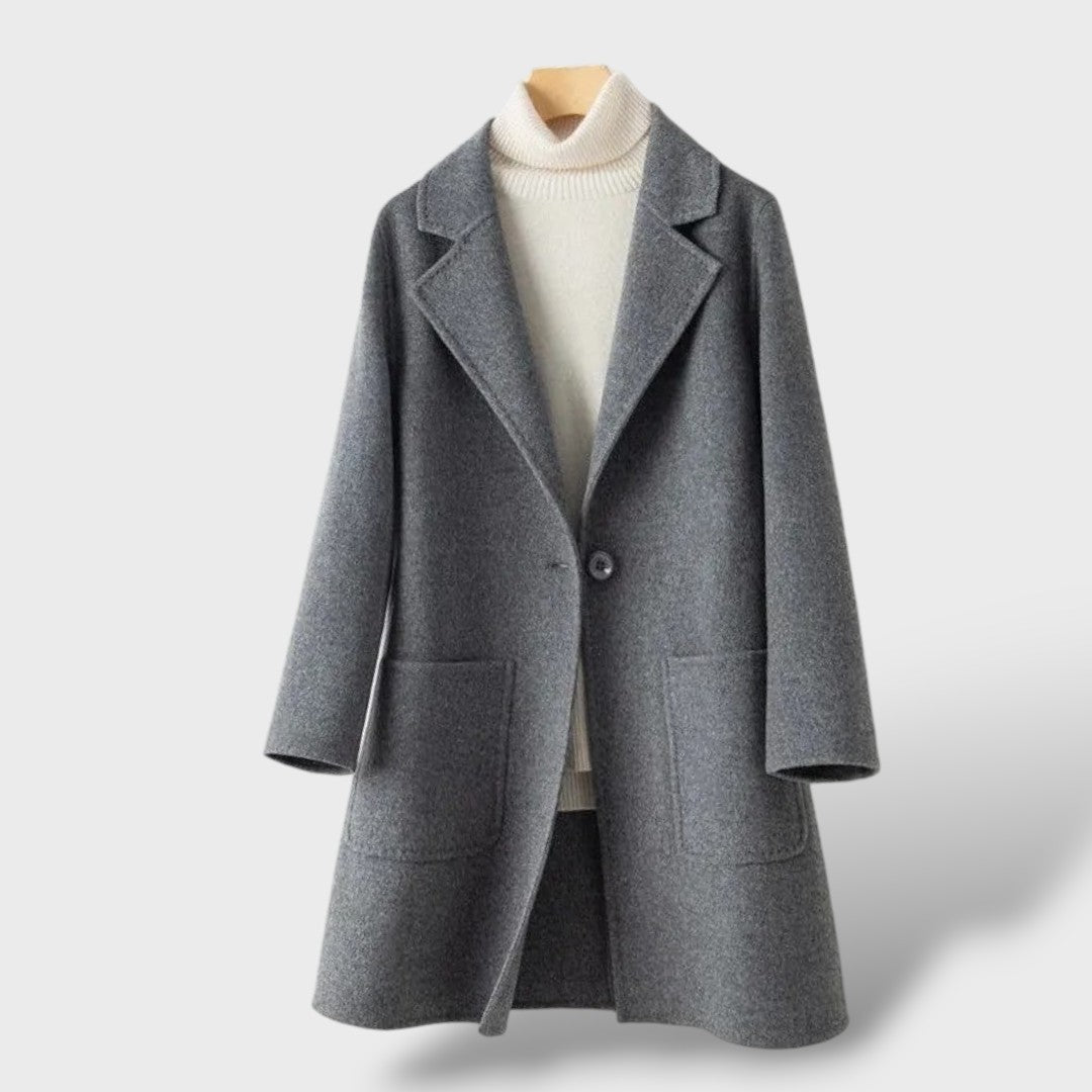 Abrigo de Lana Estilo Coreano Mujer, abrigo de invierno, look completo | Moda Acosta