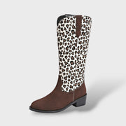 Botas Media Caña Mujer Leopardo Moda Casual, botas de moda, color disponible | Moda Acosta