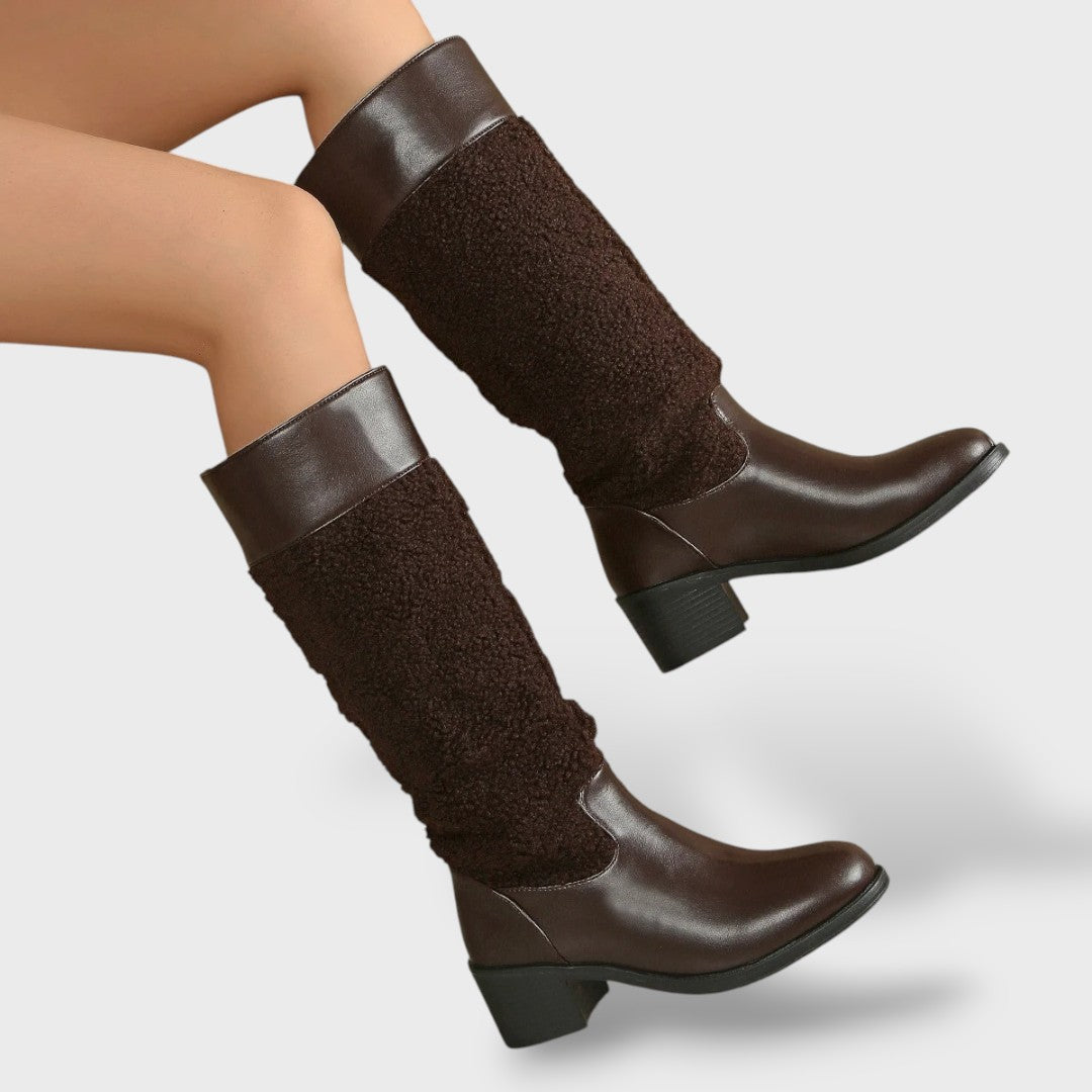 Botas Mujer Largas Retro Tacón Grueso, Tacones, color disponible | Moda Acosta