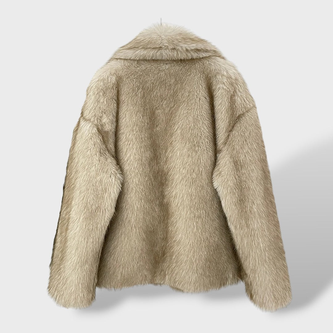 Abrigo de Pelo Sintético Mujer, abrigo de invierno, vista trasera | Moda Acosta