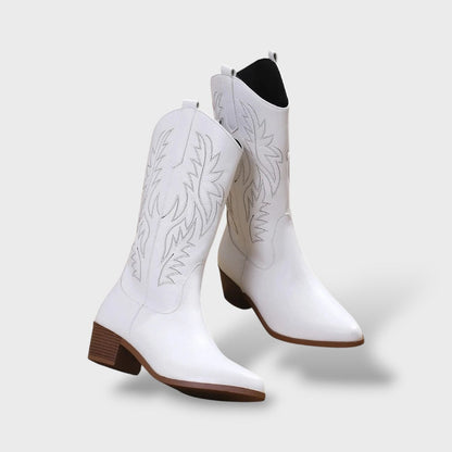 Botas Cowboy Retro Mujer Punta Fina