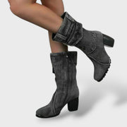 Botas Cowboy Mujer Tacón Alto Denim, Tacones, vista lateral | Moda Acosta