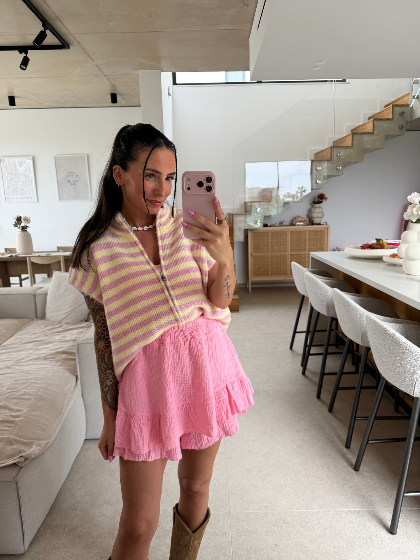 Musselin Hosenrock – Rosa