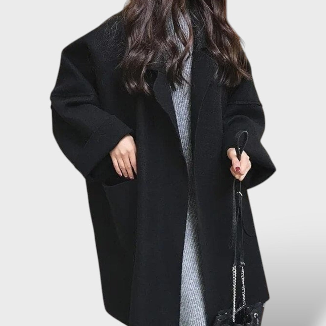 Abrigo Largo Mujer de Lana Oversize, abrigo de invierno, vista trasera | Moda Acosta