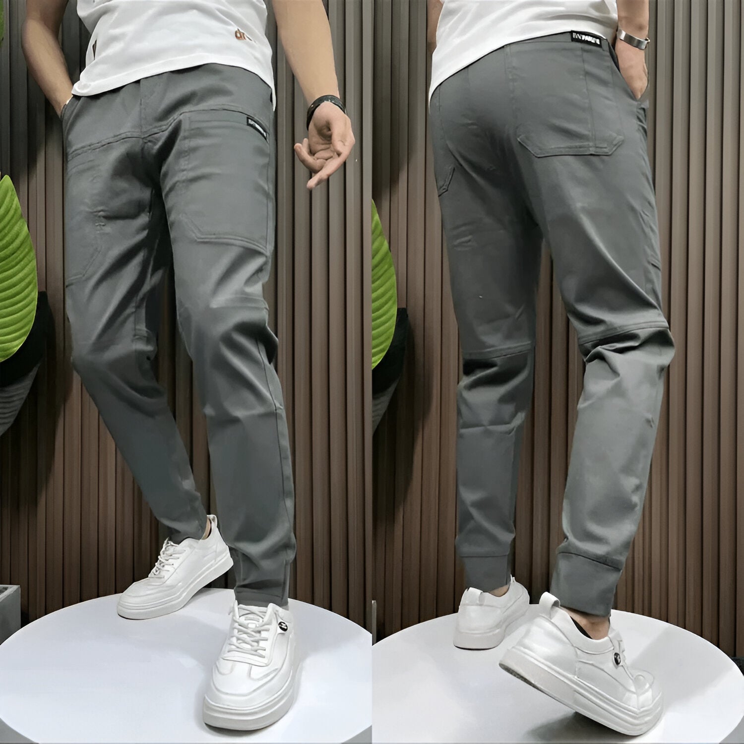 Elowen Velvet, pantalón de moda, vista lateral | Moda Acosta