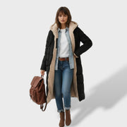Marina | Abrigo cálido largo mujer, abrigo de invierno, vista frontal | Moda Acosta