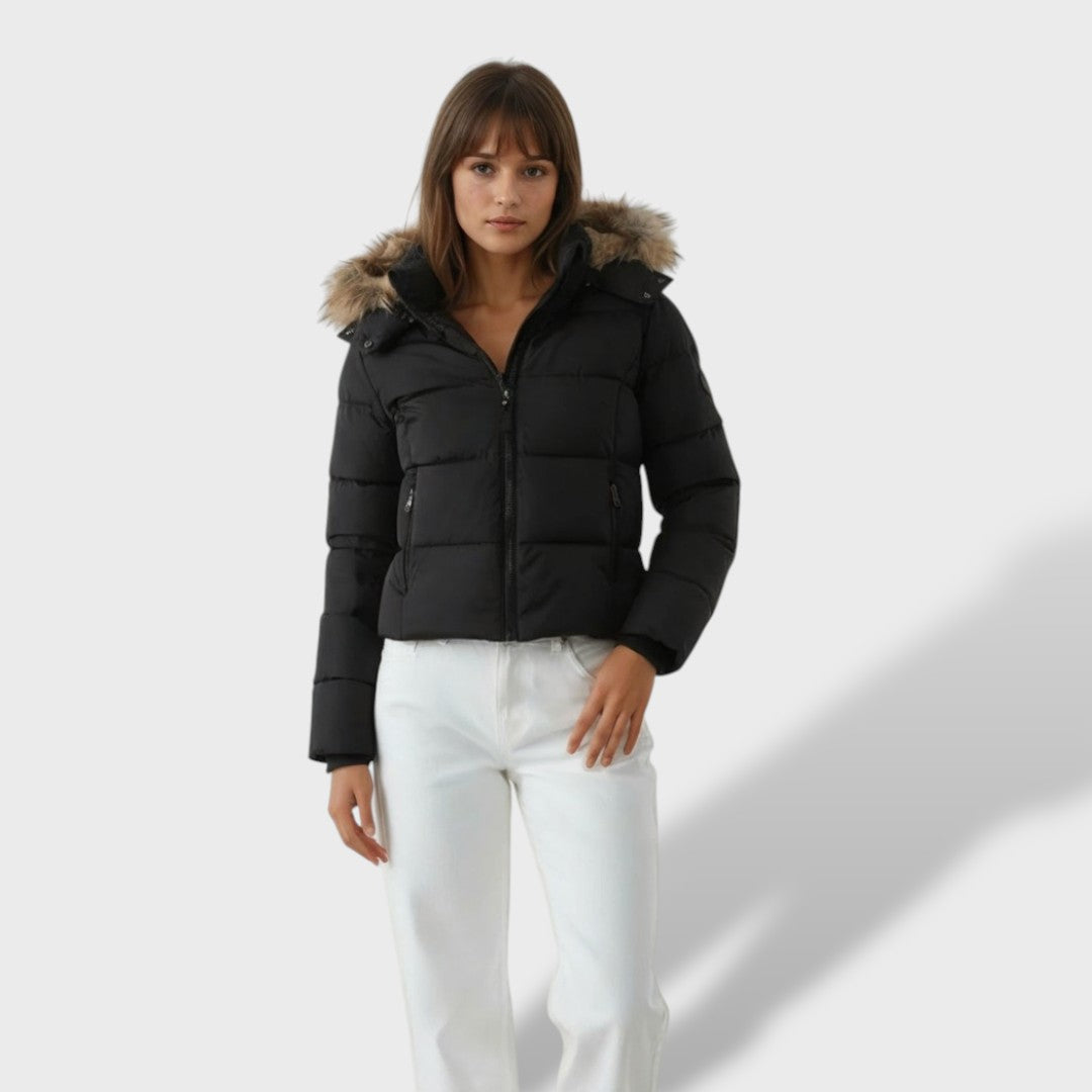 Sofía | Chaqueta plumas mujer, abrigo de invierno, vista frontal | Moda Acosta