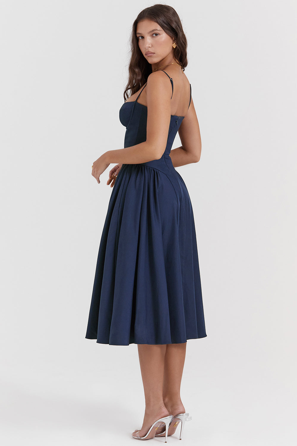 Vestido Notte di Mare – Collezione Venecia, vestido elegante, acabado y textura | Moda Acosta
