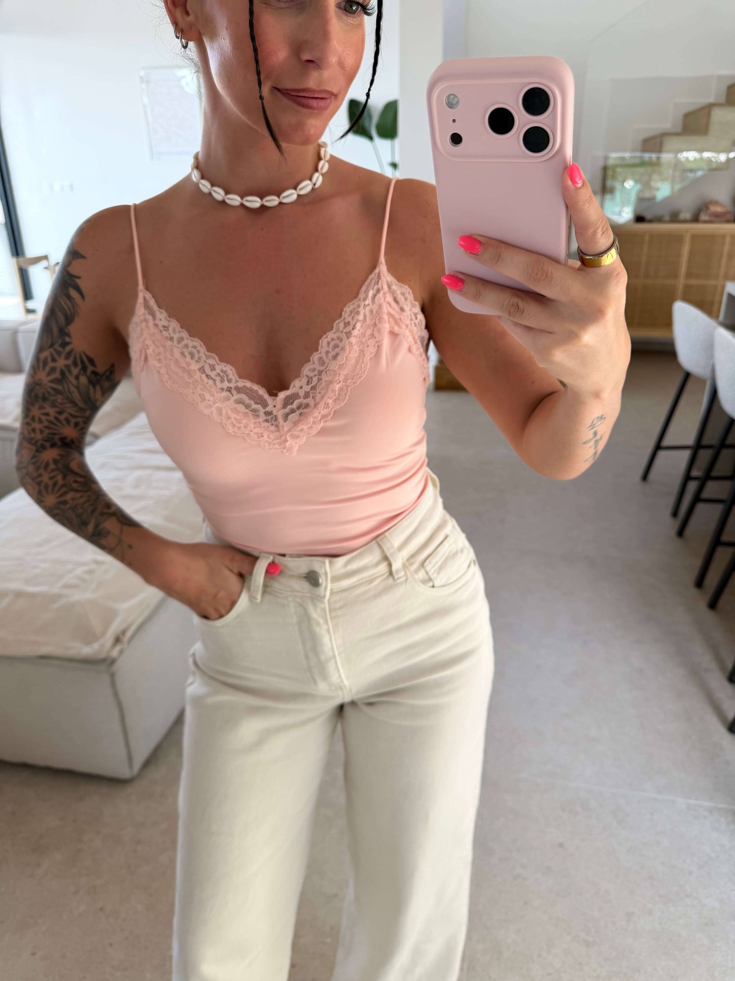 Spitzenbody – Rosa