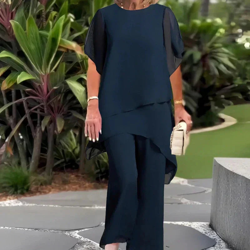 Milano Deluxe, conjunto de moda, detalle de tela | Moda Acosta