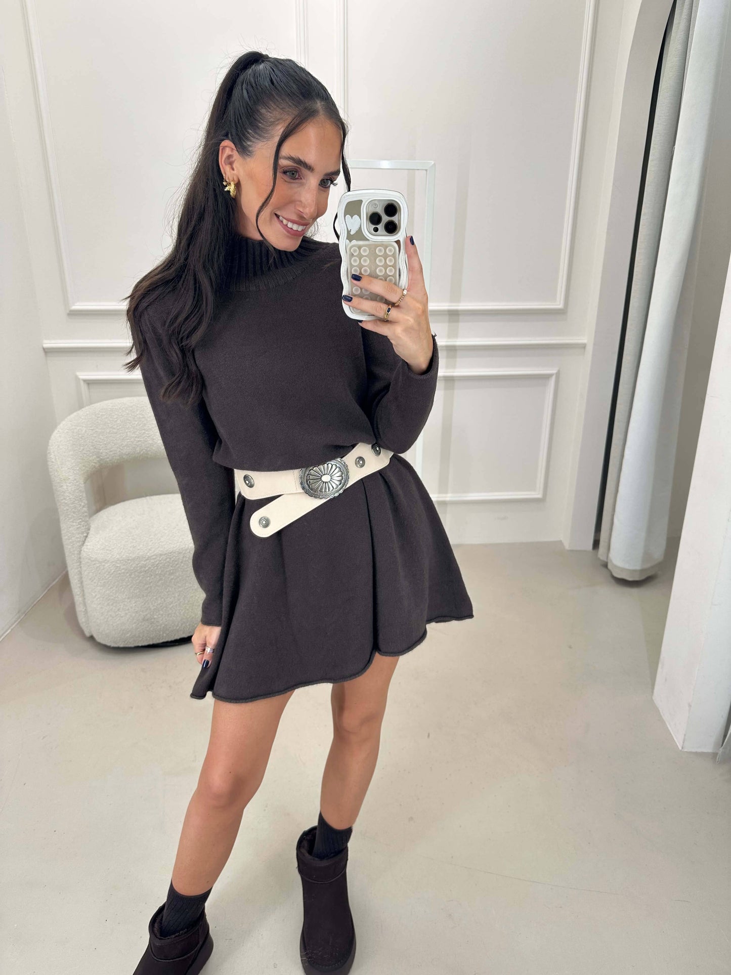 Strickkleid – Braun