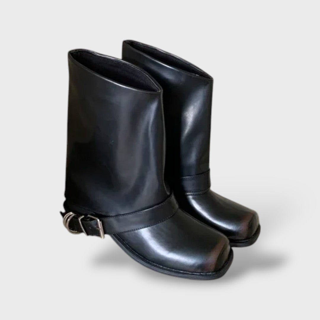 Botines Cowboy Mujer Punta Cuadrada, botas de moda, vista frontal | Moda Acosta