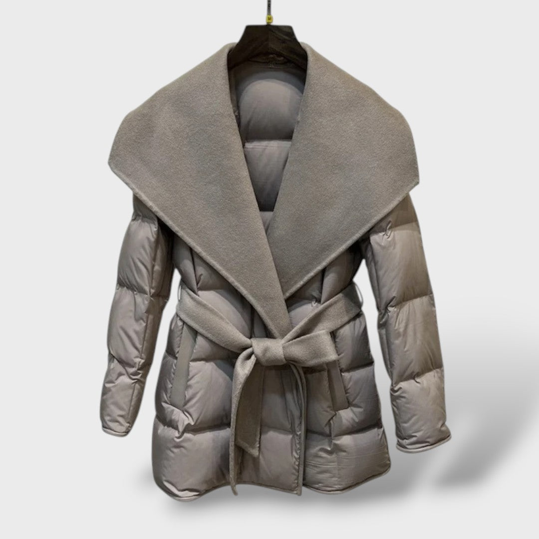 Abrigo de Invierno Mujer Lana y Plumón, look completo | Moda Acosta