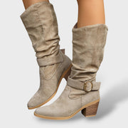 Botas Cowboy Mujer Ante, botas de moda, vista frontal | Moda Acosta