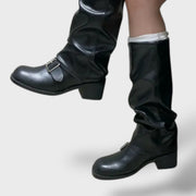 Botas altas punk mujer con plataforma, botas de moda, vista frontal | Moda Acosta