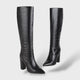 Botas Altas de Piel Sintética con Estampado Serpiente