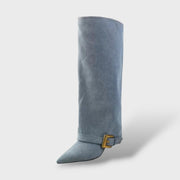 Botas Altas Mujer Tacón Fino con Hebilla, Tacones, look completo | Moda Acosta