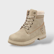 Botines de Nieve Mujer con Suela Gruesa y Forro Cálido, botas de moda, vista trasera | Moda Acosta