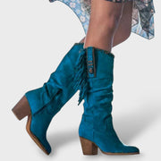 Botas Cowboy Altas – Tacón y Hebilla, Tacones, vista trasera | Moda Acosta