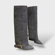 Botas Altas Mujer Tacón Fino con Hebilla, Tacones, vista trasera | Moda Acosta