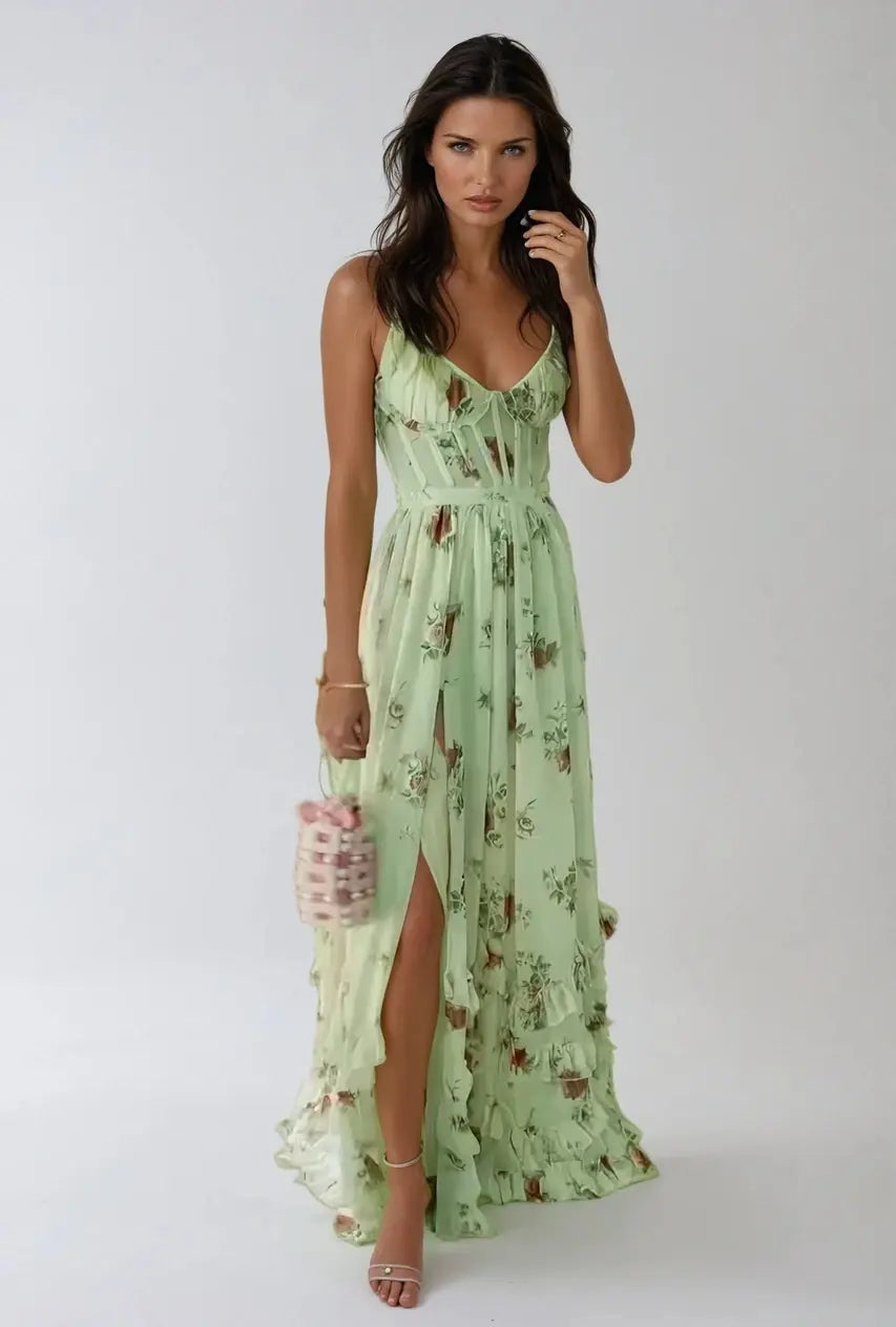 Vestido Luna Serena – Collezione Venezia, vestido elegante, vista lateral | Moda Acosta
