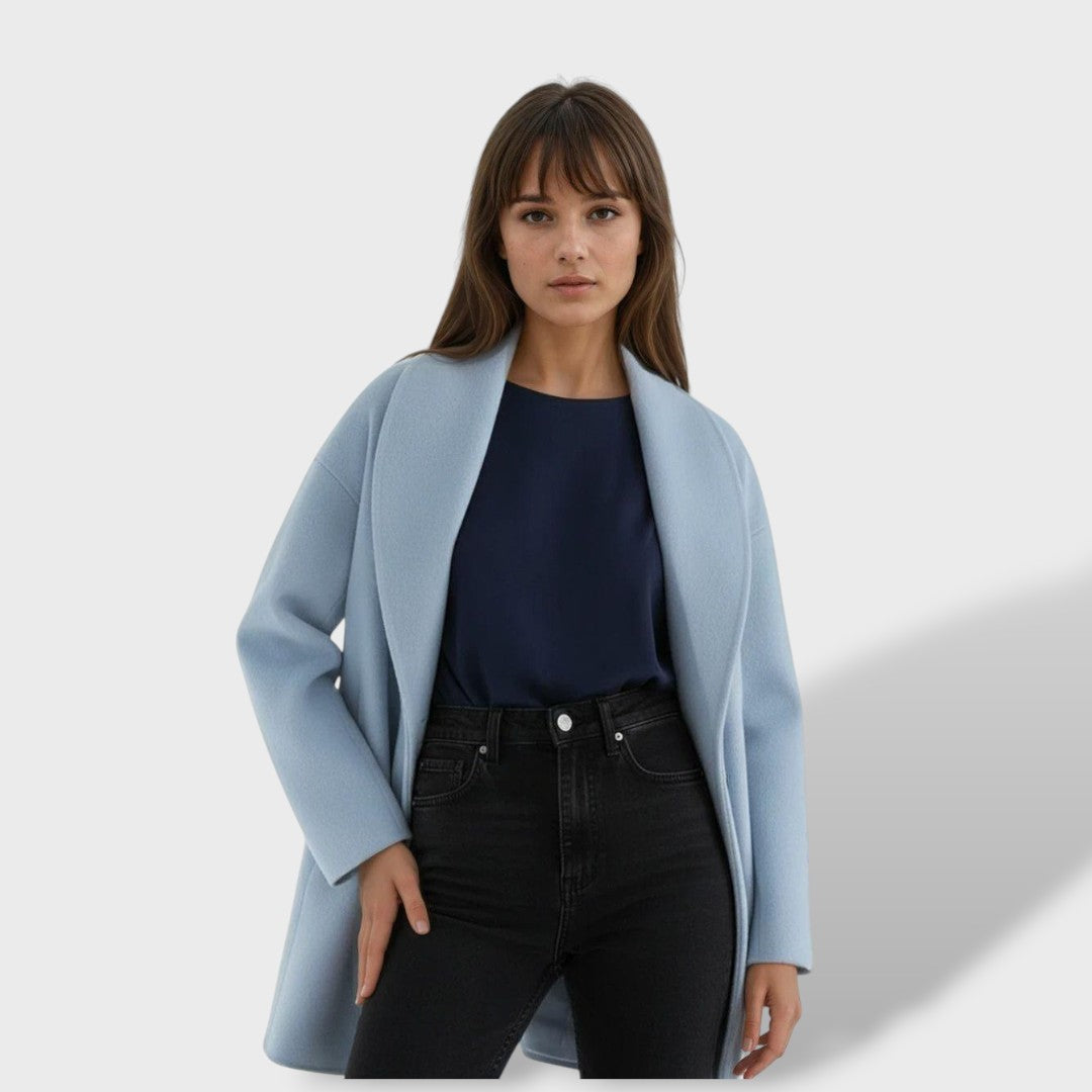 Martina | Abrigo de lana oversize para mujer, abrigo de invierno, vista frontal | Moda Acosta